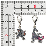 Salandit, Salazzle - National Pokédex Metal Charm Keychain #757, #758 - Authentic Japanese Pokémon Center Keychain 