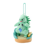 Sand Stream Tyranitar Mascot Plush With Field OTENKI TEAM - Authentic Japanese Pokémon Center Mascot Plush Keychain 