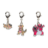 Sandile, Krokorok, Krookodile - National Pokédex Metal Charm Keychain #551, #552, #553 - Authentic Japanese Pokémon Center Keychain 