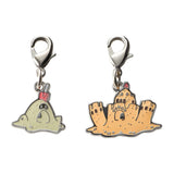 Sandygast, Palossand - National Pokédex Metal Charm Keychain #769, #770 - Authentic Japanese Pokémon Center Keychain 