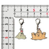 Sandygast, Palossand - National Pokédex Metal Charm Keychain #769, #770 - Authentic Japanese Pokémon Center Keychain 