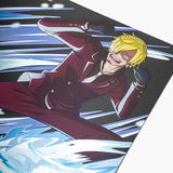 Sanji Metallic Clear File (Special move) - ONE PIECE - Authentic Japanese TOEI ANIMATION File Folder 