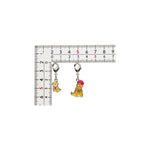 Scraggy, Scrafty - National Pokédex Metal Charm Keychain #559, #560 - Authentic Japanese Pokémon Center Keychain 