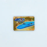 Setouchi Blue Shinkansen Panel Magnet - ONE PIECE - Authentic Japanese JR Train Box Magnet Toy 