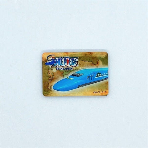 Setouchi Blue Shinkansen Panel Magnet - ONE PIECE - Authentic Japanese JR Train Box Magnet Toy 