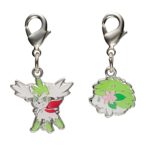 Shaymin - National Pokédex Metal Charm Keychain #492 - Authentic Japanese Pokémon Center Keychain 