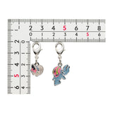 Shelmet, Accelgor - National Pokédex Metal Charm Keychain #616, #617 - Authentic Japanese Pokémon Center Keychain 