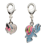 Shelmet, Accelgor - National Pokédex Metal Charm Keychain #616, #617 - Authentic Japanese Pokémon Center Keychain 