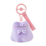 Shy Ditto Mascot Plush With Carabiner Ten Poké Ten Colors - Authentic Japanese Pokémon Center Mascot Plush Keychain 