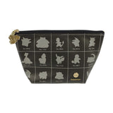 Silhouette Boat-Shaped Pouch (Monochrome) - Pokémon - Authentic Japanese Pokémon Center Pouch Bag 