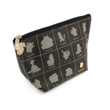Silhouette Boat-Shaped Pouch (Monochrome) - Pokémon - Authentic Japanese Pokémon Center Pouch Bag 