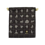 Silhouette Drawstring Bag (Monochrome) - Pokémon - Authentic Japanese Pokémon Center Pouch Bag 
