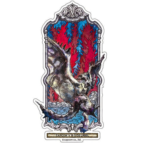 Silver Rathalos CAPCOM×B-SIDE LABEL Sticker (Artwork) Monster Hunter - Authentic Japanese Capcom Sticker 