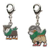 Skiddo, Gogoat - National Pokédex Metal Charm Keychain #672, #673 - Authentic Japanese Pokémon Center Keychain 
