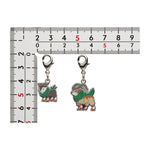 Skiddo, Gogoat - National Pokédex Metal Charm Keychain #672, #673 - Authentic Japanese Pokémon Center Keychain 