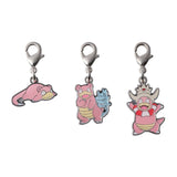 Slowpoke, Slowbro, Slowking - National Pokédex Metal Charm Keychain #079, #080, #199 - Authentic Japanese Pokémon Center Keychain 