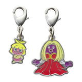 Smoochum, Jynx - National Pokédex Metal Charm Keychain #238, #124 - Authentic Japanese Pokémon Center Keychain 