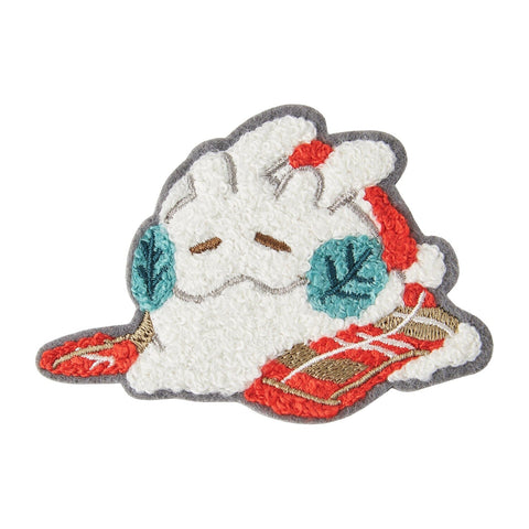 Snowman Goomy Moko Moko Embroidery Sticker Pokémon Holiday Blessings - Authentic Japanese Pokémon Center Sticker 