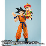 Son Goku & Son Gohan (Kid) & Flying Nimbus S.H.Figuarts Figure - Dragon Ball Z - Authentic Japanese Bandai Namco Figure 