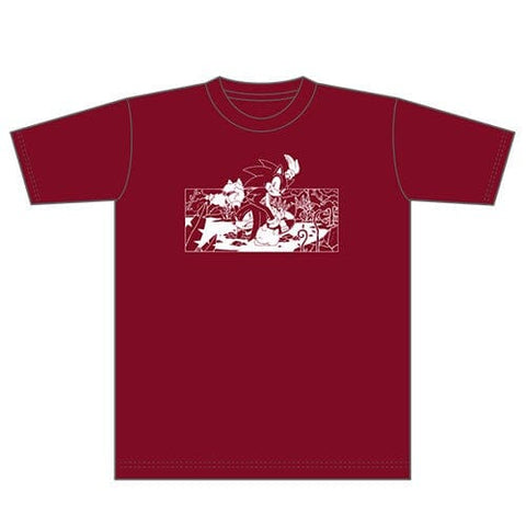 Sonic & Knuckles Wall-paper Cover Story T-shirt (L) - Sonic the Hedgehog - Authentic Japanese SEGA T-shirt (cotton) 