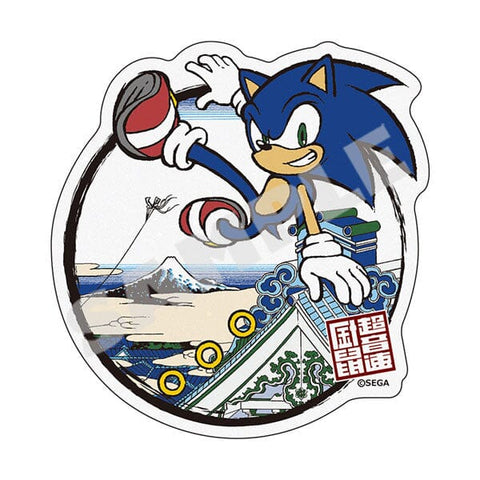 Sonic Sticker "Asakusa Rooftop Scenery" - Japanese Sonic - Authentic Japanese SEGA Sticker 