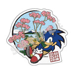 Sonic Sticker "Gotenyama at Shinagawa Scenery" - Japanese Sonic - Authentic Japanese SEGA Sticker 