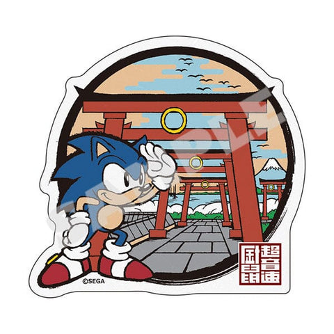 Sonic Sticker "The Great Torii Gate Of Haneda Scenery" - Japanese Sonic - Authentic Japanese SEGA Sticker 