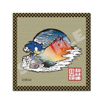 Sonic Tatami Coaster "Red Mt. Fuji Scenery" - Japanese Sonic - Authentic Japanese SEGA Coaster (wood) 