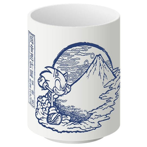 Sonic Teacup "Red Mt. Fuji Scenery" - Japanese Sonic - Authentic Japanese SEGA Mug (ceramic) 