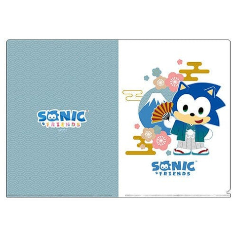 Sonic Winter Clothes A4 Clear File Kimono Series - SONIC & FRIENDS - Authentic Japanese SEGA File Folder 