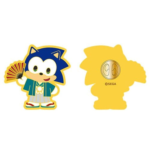 Sonic Winter Clothes Pin Badge Kimono Series - SONIC & FRIENDS - Authentic Japanese SEGA Pin 