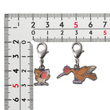 Spearow, Fearow - National Pokédex Metal Charm Keychain #021, #022 - Authentic Japanese Pokémon Center Keychain 
