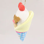 Strawberry Cream Crêpe Chopper Mascot Plush Keychain - SANJI no OYATSU - Authentic Japanese TOEI ANIMATION Mascot Plush Keychain 