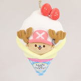 Strawberry Cream Crêpe Chopper Mascot Plush Keychain - SANJI no OYATSU - Authentic Japanese TOEI ANIMATION Mascot Plush Keychain 