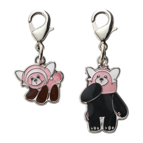 Stufful, Bewear - National Pokédex Metal Charm Keychain #772, #773 - Authentic Japanese Pokémon Center Keychain 