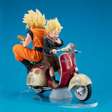 Super Saiyan Son Goku & Super Saiyan Son Gohan & Bike Figre ~Desktop Real McCoy EX - Dragon Ball Z - Authentic Japanese MegaHouse Figure 