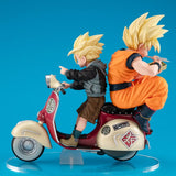 Super Saiyan Son Goku & Super Saiyan Son Gohan & Bike Figre ~Desktop Real McCoy EX - Dragon Ball Z - Authentic Japanese MegaHouse Figure 