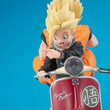 Super Saiyan Son Goku & Super Saiyan Son Gohan & Bike Figre ~Desktop Real McCoy EX - Dragon Ball Z - Authentic Japanese MegaHouse Figure 