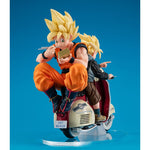 Super Saiyan Son Goku & Super Saiyan Son Gohan & Bike Figre ~Desktop Real McCoy EX - Dragon Ball Z - Authentic Japanese MegaHouse Figure 