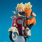 Super Saiyan Son Goku & Super Saiyan Son Gohan & Bike Figre ~Desktop Real McCoy EX - Dragon Ball Z - Authentic Japanese MegaHouse Figure 