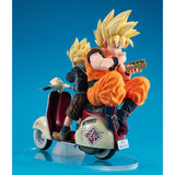 Super Saiyan Son Goku & Super Saiyan Son Gohan & Bike Figre ~Desktop Real McCoy EX - Dragon Ball Z - Authentic Japanese MegaHouse Figure 