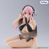 Super Sonico (Black Bikini ver.) Noodle Stopper Figure - Super Sonico - Authentic Japanese FuRyu Figure 