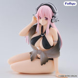Super Sonico (Swimsuit Black Color Ver.) Noodle Stopper Figure - Super Sonico - Authentic Japanese FuRyu Figure 