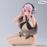 Super Sonico (Swimsuit Black Color Ver.) Noodle Stopper Figure - Super Sonico - Authentic Japanese FuRyu Figure 