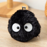 Susuwatari Fluffy Mini Coin Purse - My Neighbor Totoro - Authentic Japanese Sun Arrow Pouch Bag 