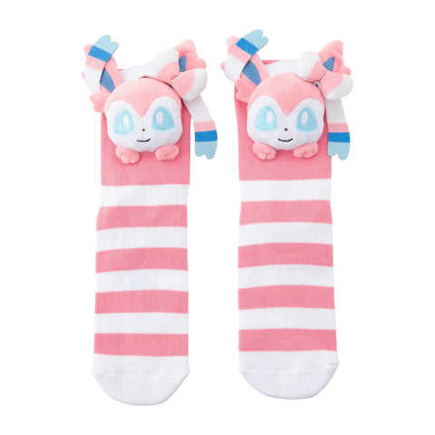 Sylveon Middle Socks (25-29cm) With Mascot - Authentic Japanese Pokémon Center Socks (cotton) 