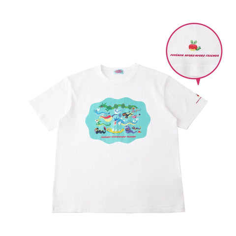 T-shirt Large Gathering (Free) POKÉMON NYORO NYORO FRIENDS - Authentic Japanese Pokémon Center T-shirt (cotton) 