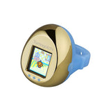 Tamagotchi ring Blue & Metallic Gold - Tamagotchi Series - Authentic Japanese Bandai Namco Handheld electronic toy 
