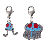 Tentacool, Tentacruel - National Pokédex Metal Charm Keychain #072, #073 - Authentic Japanese Pokémon Center Keychain 