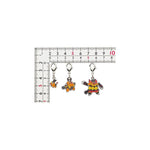 Tepig, Pignite, Emboar - National Pokédex Metal Charm Keychain #498, #499, #500 - Authentic Japanese Pokémon Center Keychain 